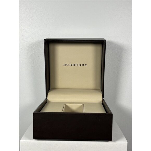 Accessories - Burberry Faux Leather Watch Jewelry Box Brown Empty Box ONLY 5inch x 5inch x 3.7